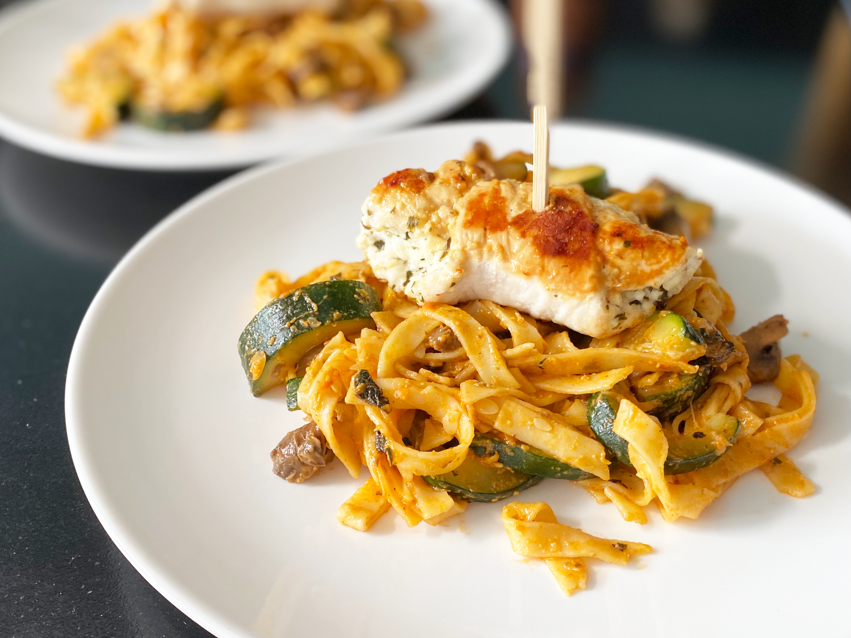Gevulde kiprolletjes met pasta pesto