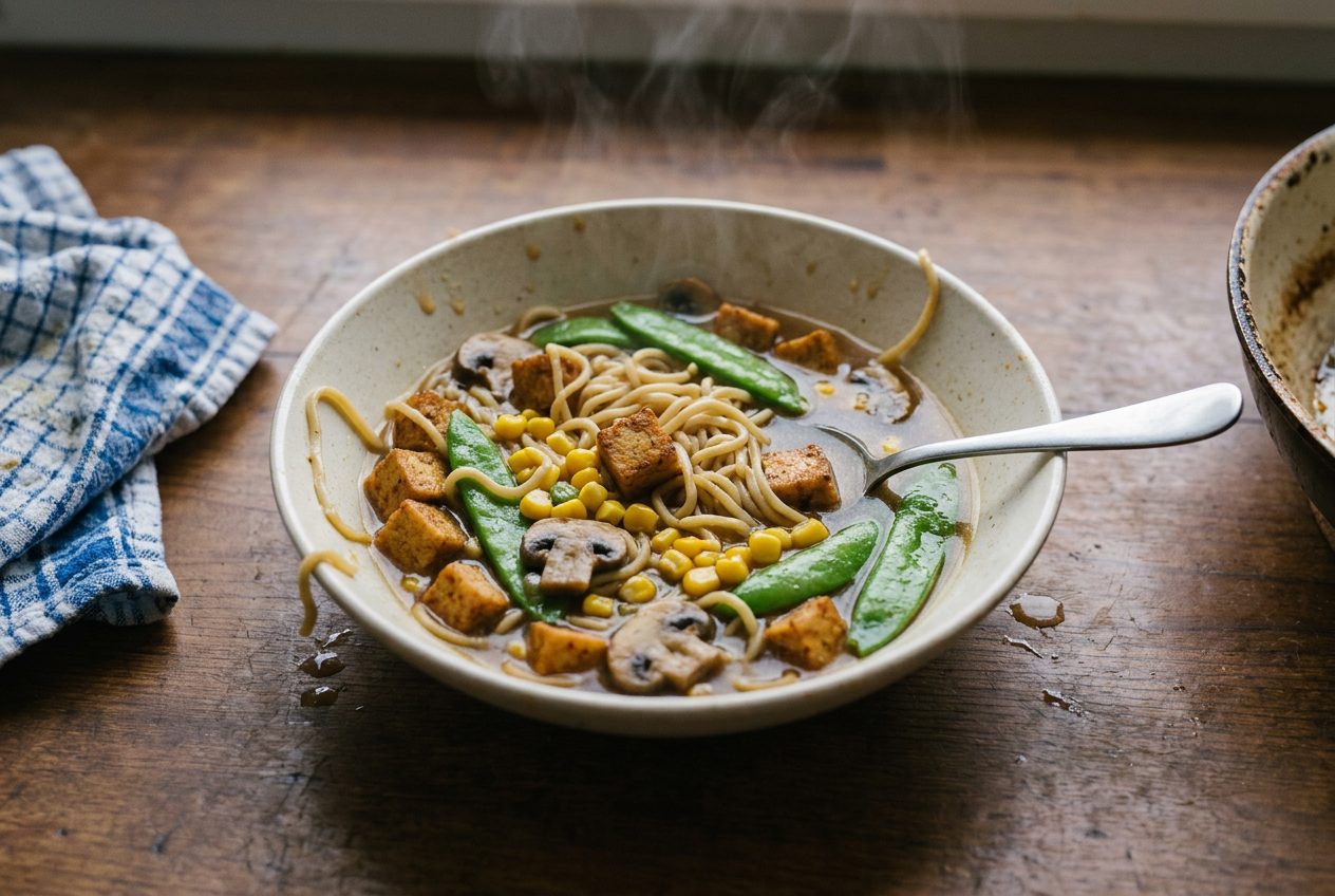 🥢 Noedelsoep met tofu en groenten