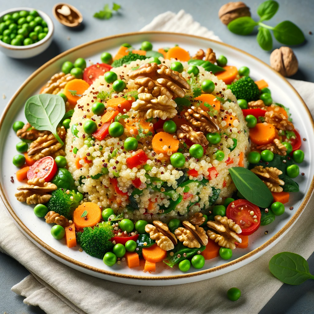 Quinoa Pilav met Groenten en Noten